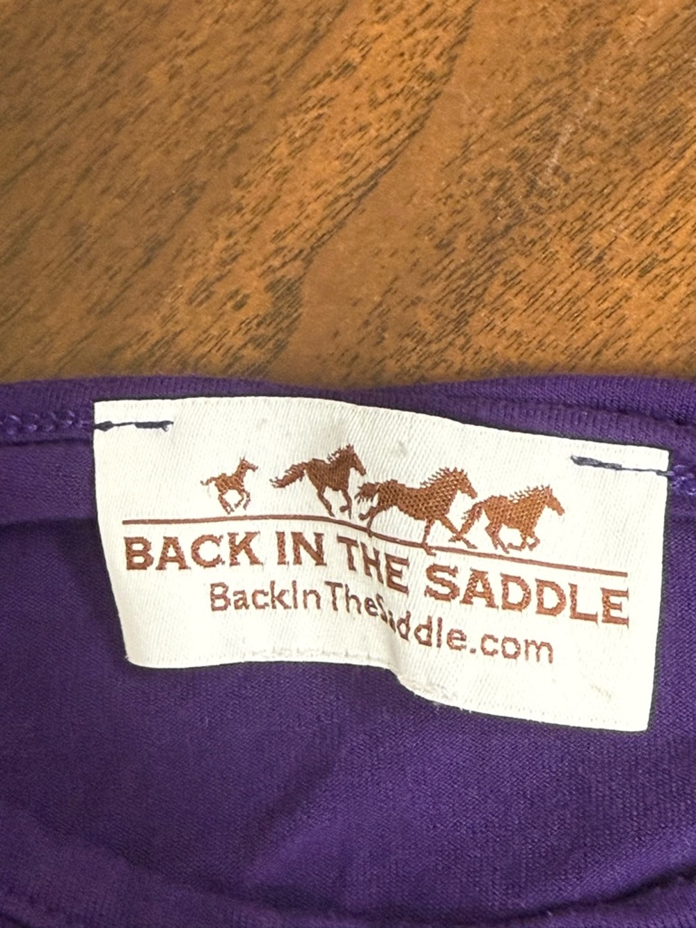 Back In The Saddle Purple Paisley Sleeve Boho Top Flowy Blouse Large - Picture 7 of 9